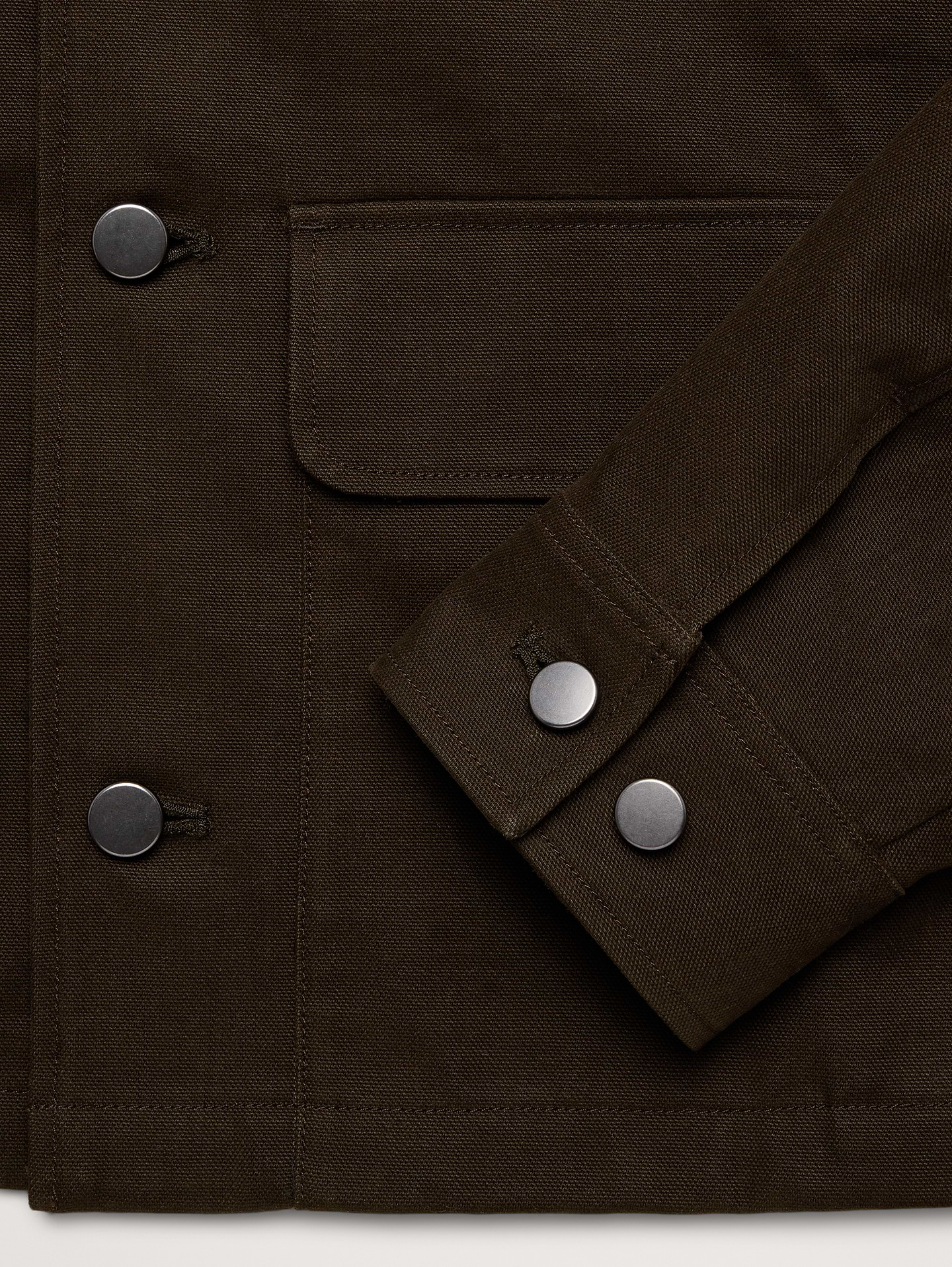 Image number 7 showing, Cotton Twill Utility Jacket with Suede Collar