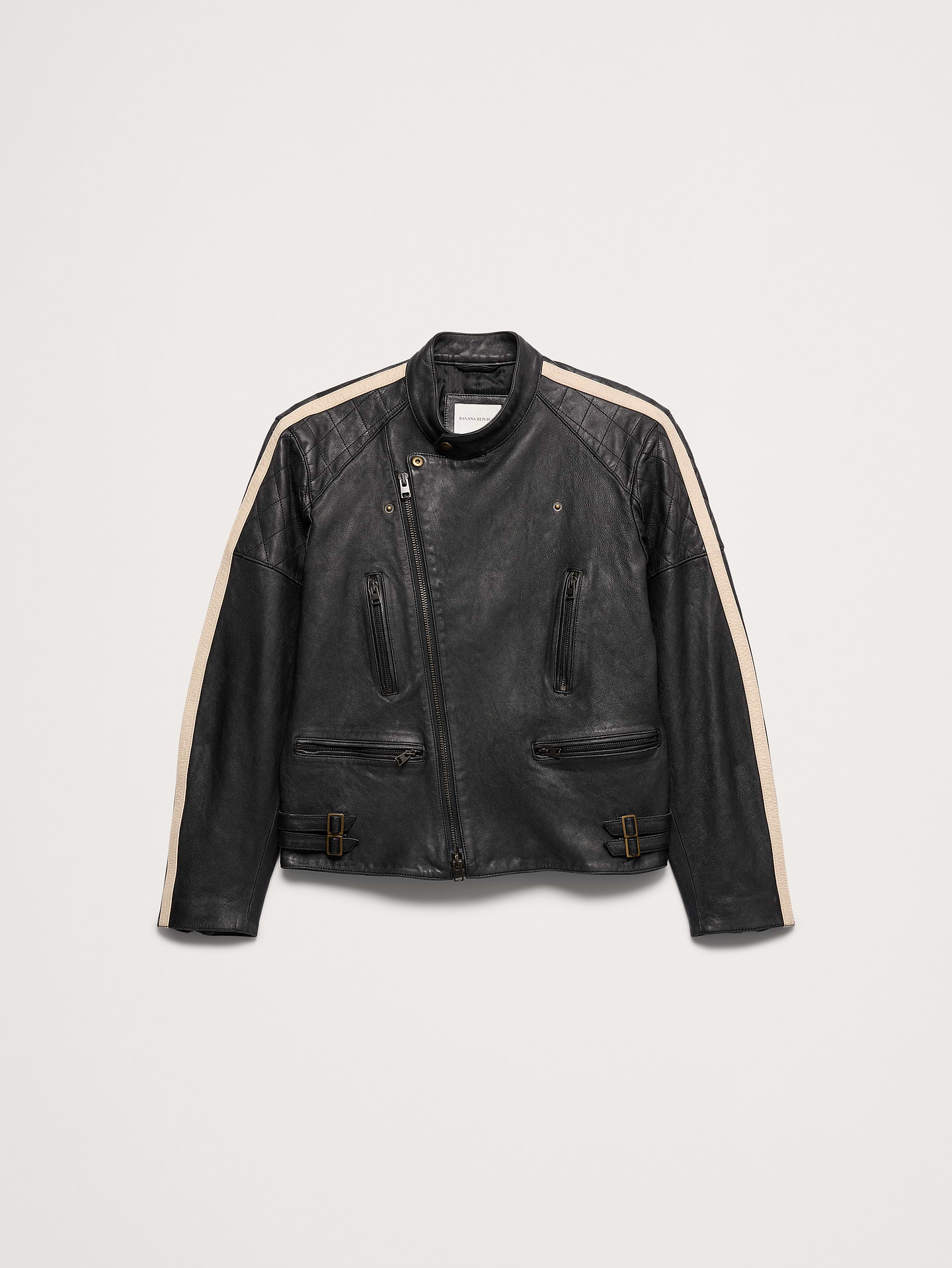 Image number 5 showing, Classic Leather Biker Jacket
