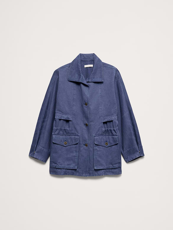 Cinched-Waist Utility Jacket