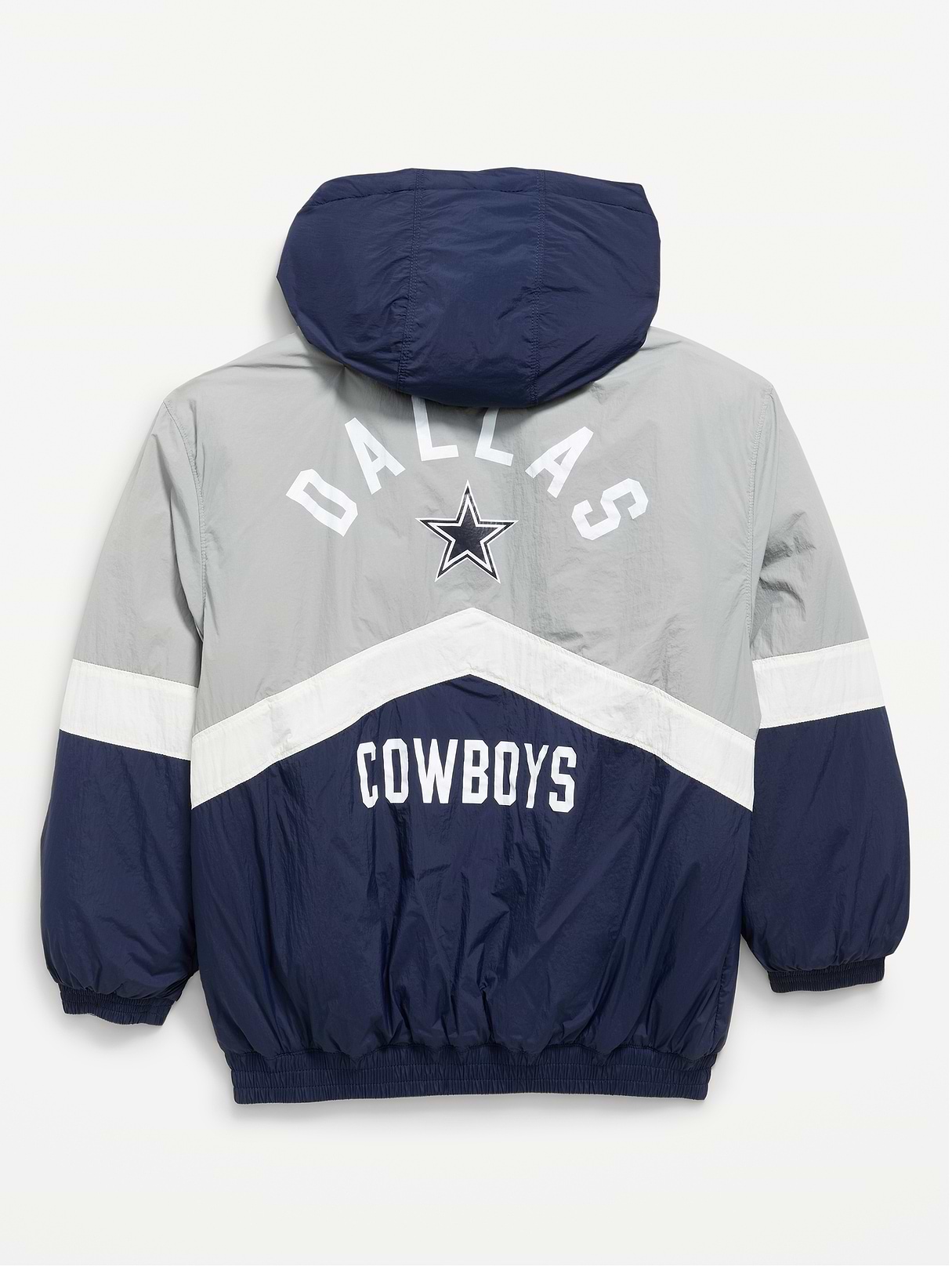 Dallas Cowboys Oversized Crinkled Hooded Jacket for Boys | Old Navy