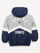 Image number 3 showing, Dallas Cowboys Oversized Crinkled Hooded Jacket for Boys