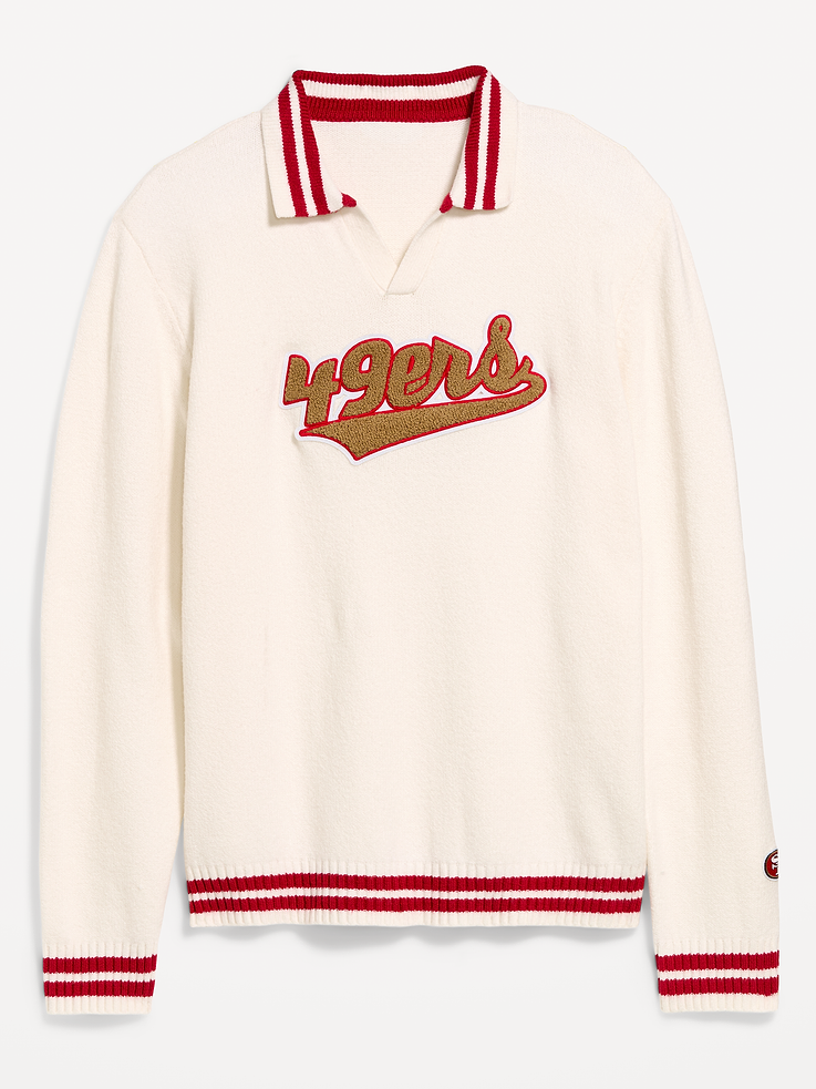 Image 4 of 6, San Francisco 49ers Collared Sweater for Men