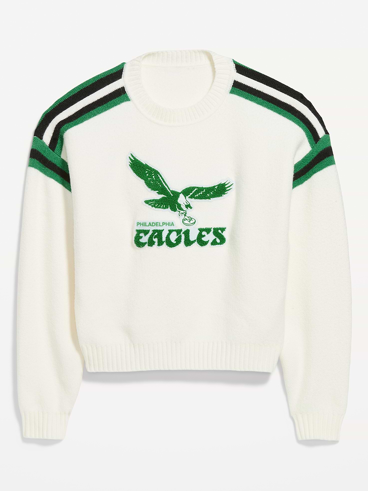 Image 4 of 4, Philadelphia Eagles Cropped Sweater for Women