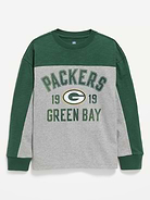 Image number 2 showing, Green Bay Packers Long-Sleeve Oversized Graphic Football T-Shirt for Boys