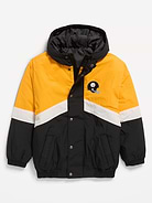 Image number 2 showing, Pittsburgh Steelers Oversized Crinkled Hooded Jacket for Boys