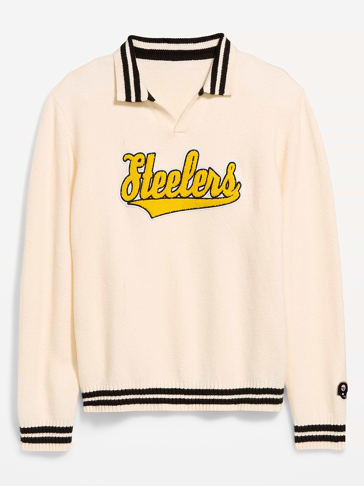 Image 4 of 6, Pittsburgh Steelers Collared Sweater for Men
