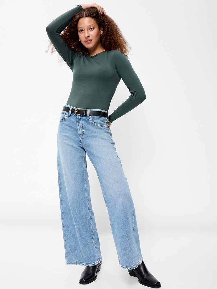 Image number 3 showing, Hug Double-Layer Crew-Neck Long-Sleeve Top