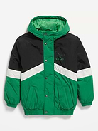 Image number 2 showing, Philadelphia Eagles Oversized Crinkled Hooded Jacket for Boys