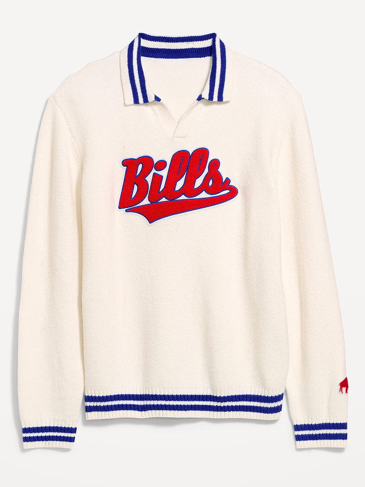 Image 4 of 6, Buffalo Bills Collared Sweater for Men