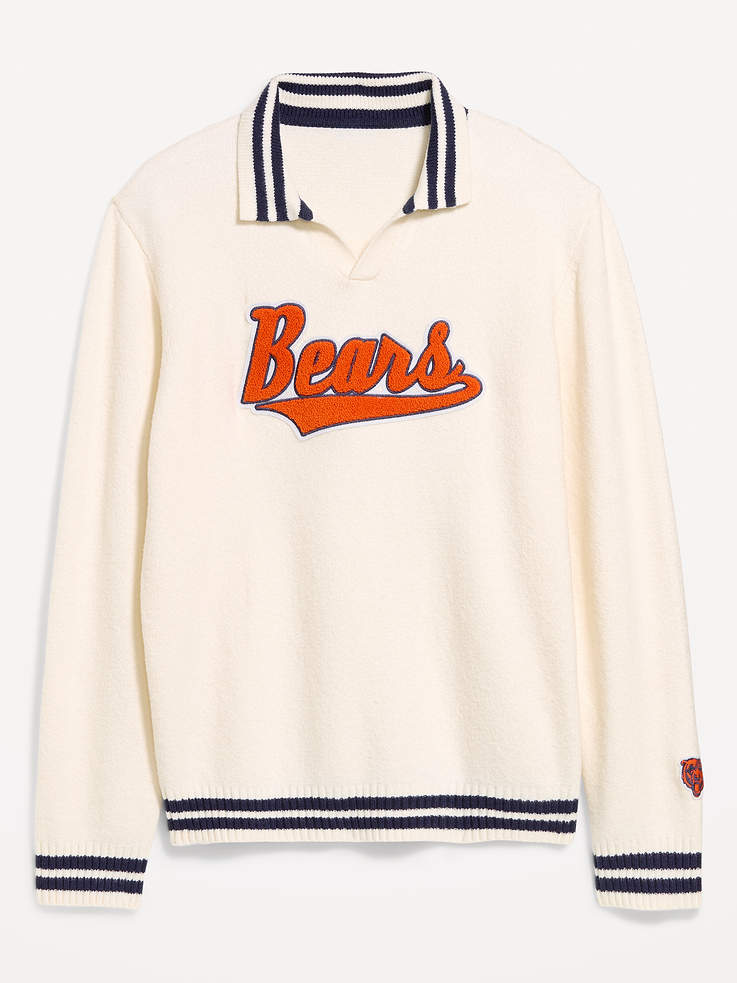 Image 4 of 6, Chicago Bears Collared Sweater for Men