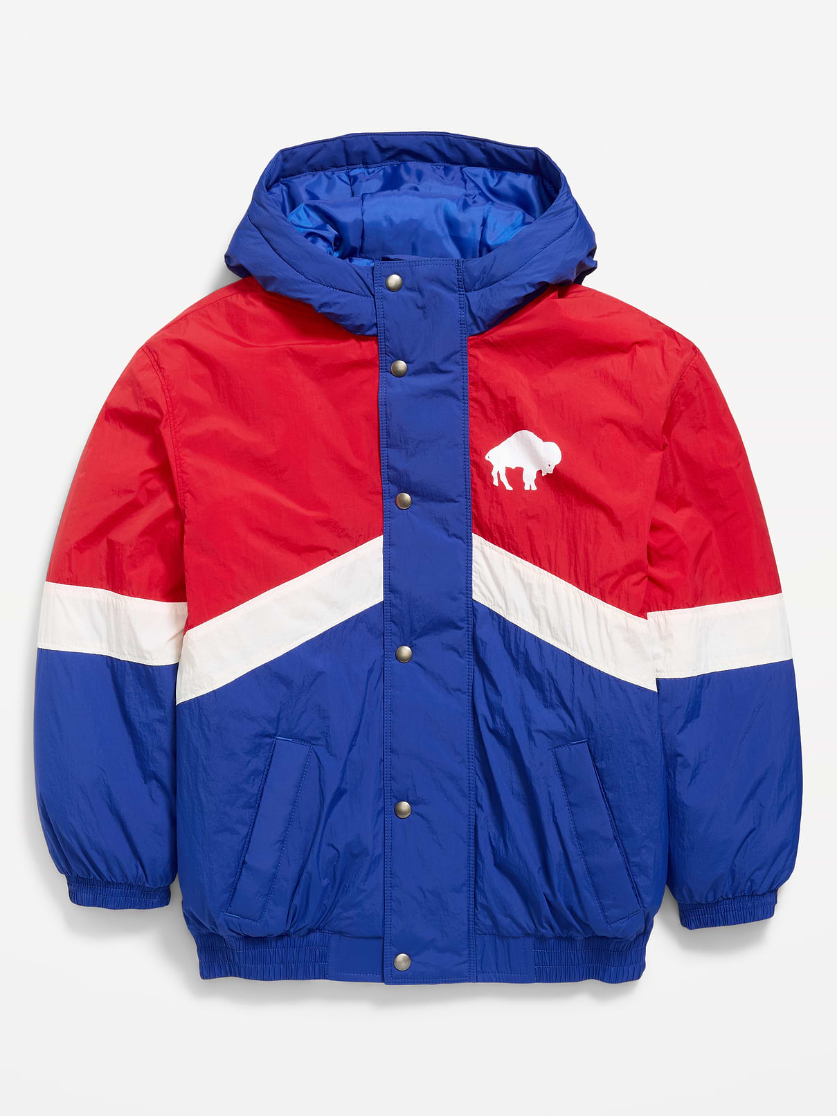 Image number 2 showing, Buffalo Bills Oversized Crinkled Hooded Jacket for Boys