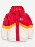 Image number 2 showing, Kansas City Chiefs Oversized Crinkled Hooded Jacket for Boys