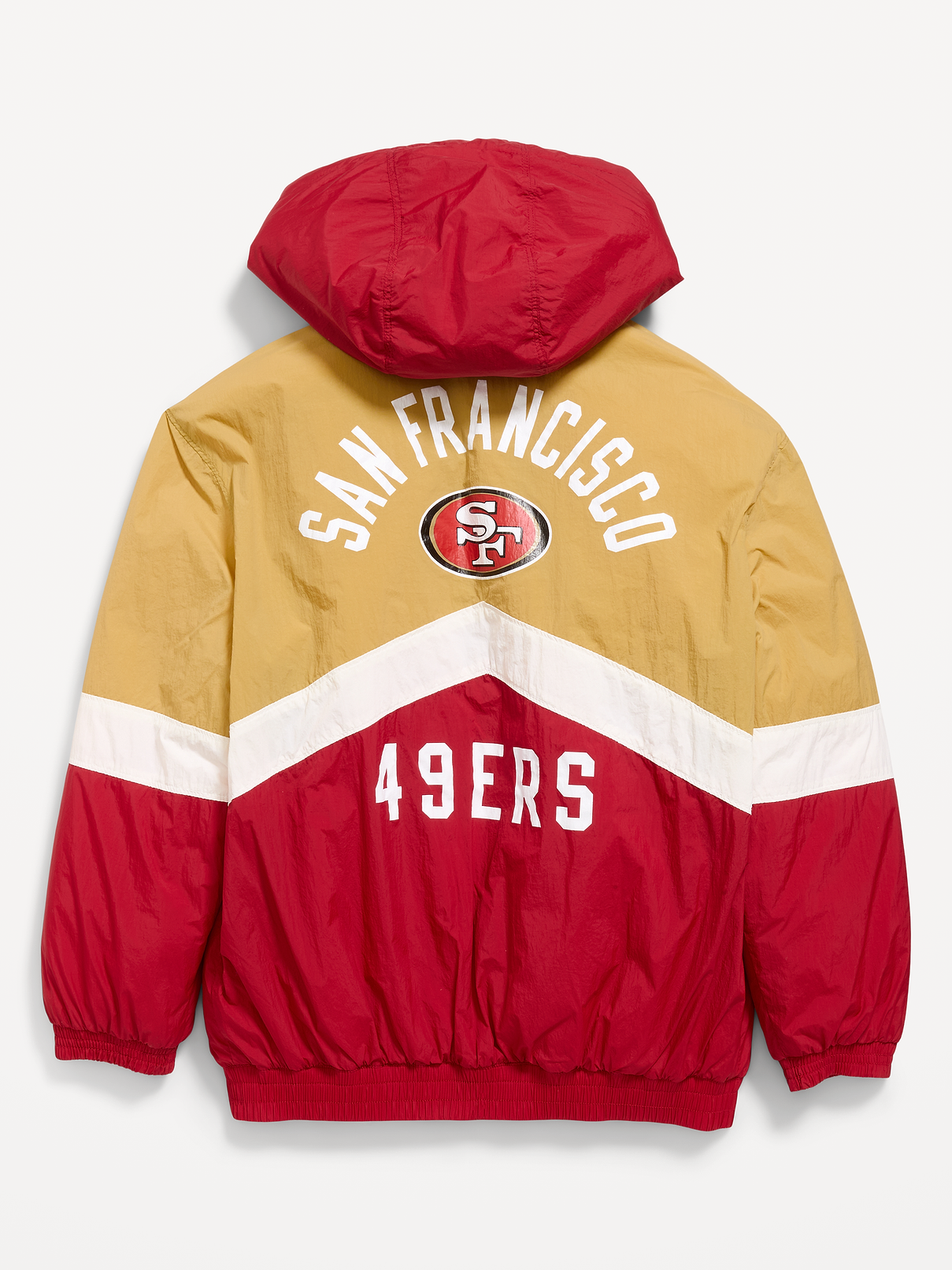 Image number 3 showing, San Francisco 49ers Oversized Crinkled Hooded Jacket for Boys