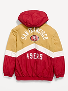Image number 3 showing, San Francisco 49ers Oversized Crinkled Hooded Jacket for Boys