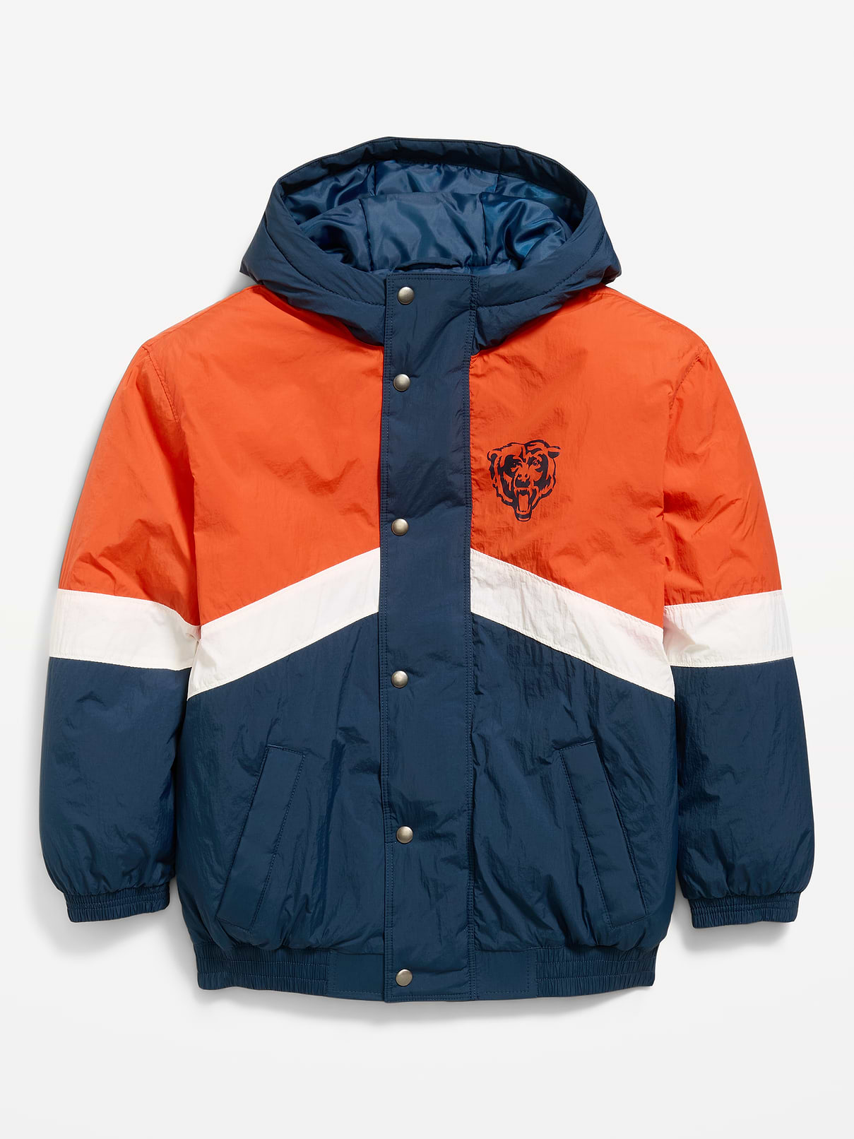 Image number 2 showing, Chicago Bears Oversized Crinkled Hooded Jacket for Boys