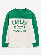 Image number 2 showing, Philadelphia Eagles Long-Sleeve Oversized Graphic Football T-Shirt for Boys