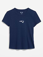 Image number 1 showing, New England Patriots Snug Crop T-Shirt for Women