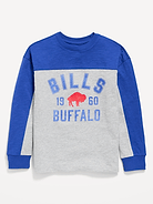 Image number 2 showing, Buffalo Bills Long-Sleeve Oversized Graphic Football T-Shirt for Boys