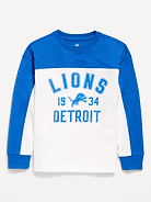 Image number 2 showing, Detroit Lions Long-Sleeve Oversized Graphic Football T-Shirt for Boys