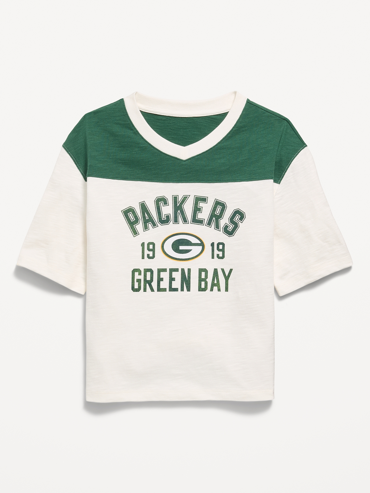 Green Bay Packers Oversized Graphic Football T-Shirt for Girls