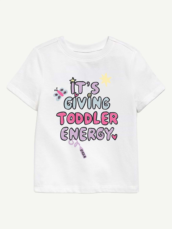 Giving Toddler Energy Short Sleeve Graphic T-Shirt For Toddler
