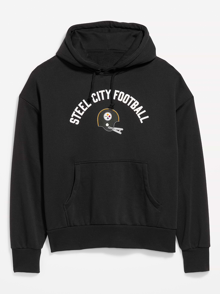 Image 4 of 5, Pittsburgh Steelers Oversized Pullover Hoodie for Adults