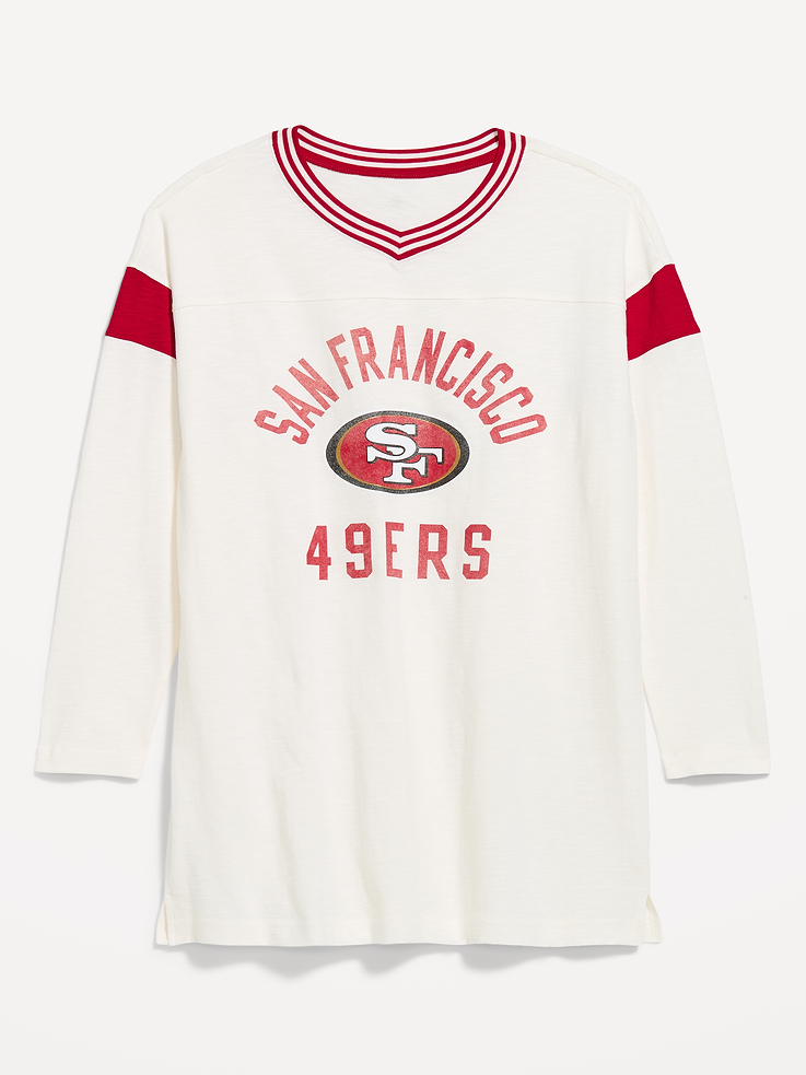 Image 4 of 5, San Francisco 49ers Oversized Mini Football Dress for Women
