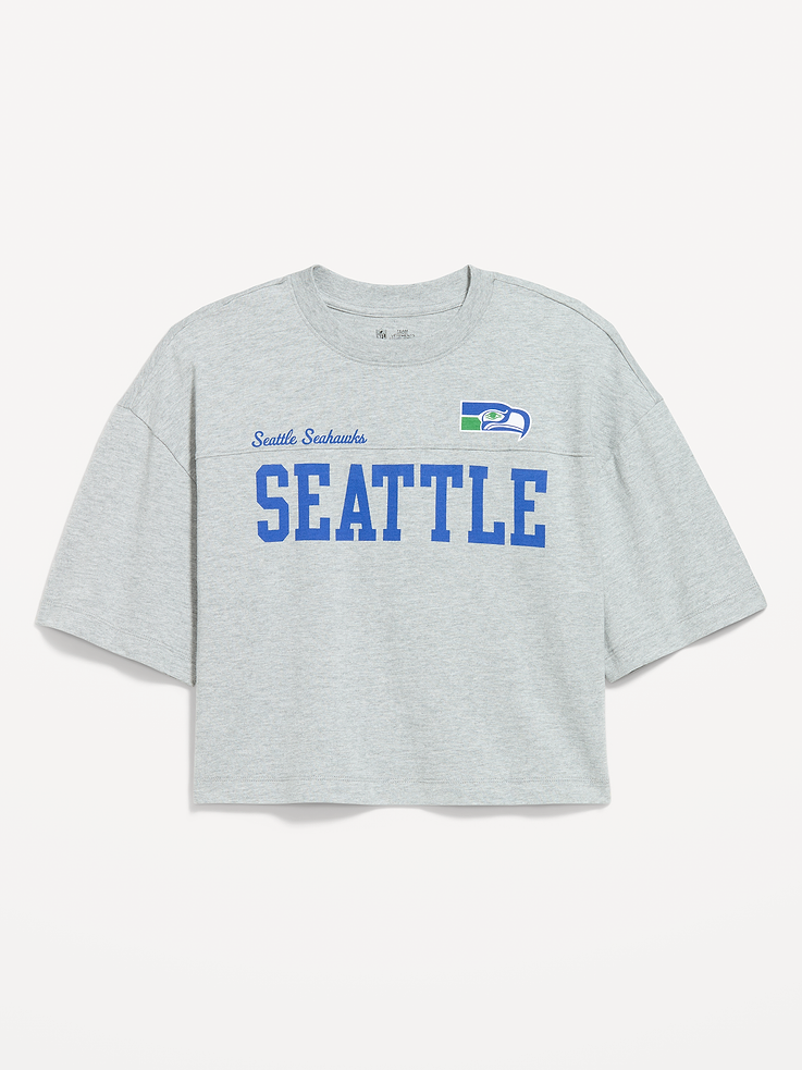 Image 4 of 5, Seattle Seahawks Vintage Oversized T-Shirt for Women