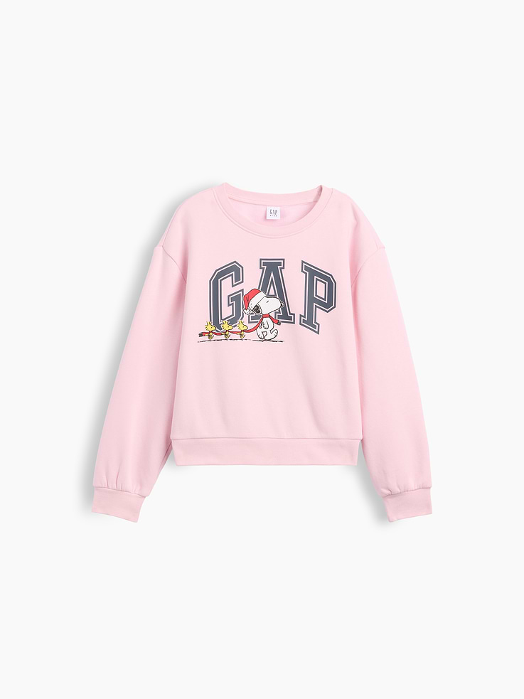 Image number 1 showing, GapKids Peanuts Oversized Wedge Sweatshirt