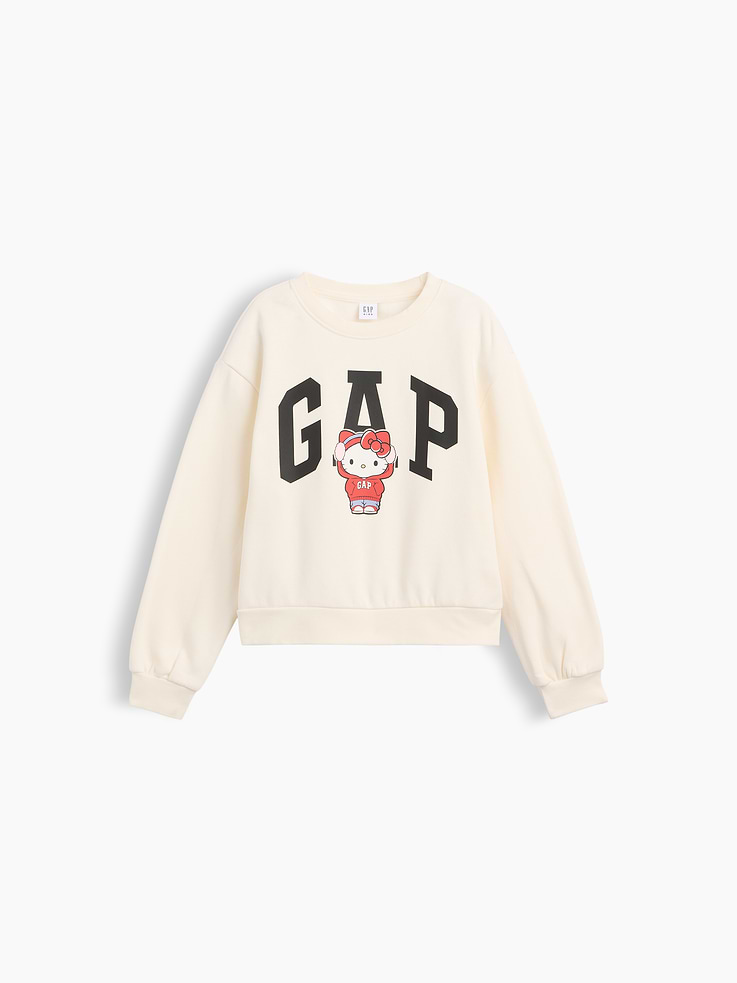 Image number 1 showing, GapKids Hello Kitty Oversized Wedge Logo Sweatshirt