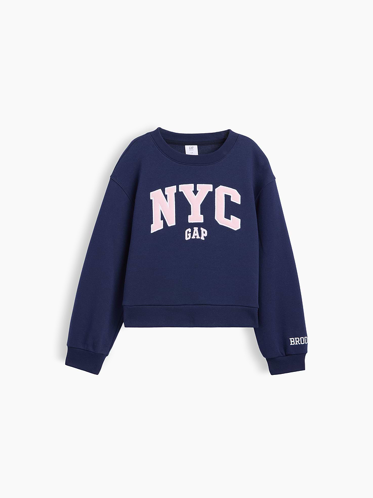 Image number 1 showing, Kids Relaxed Wedge Gap Logo Sweatshirt