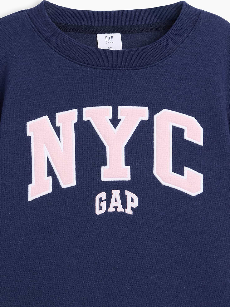 Image number 2 showing, Kids Relaxed Wedge Gap Logo Sweatshirt