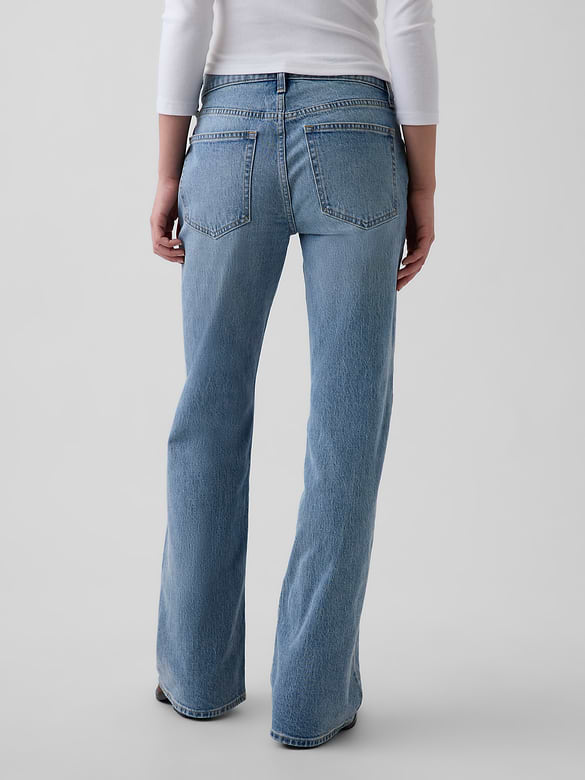 Mid Rise Relaxed Flare Jeans
