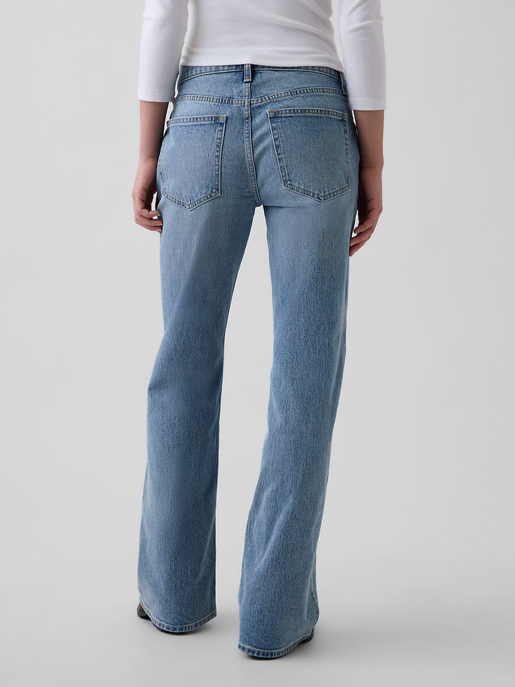 Image number 4 showing, Mid Rise Relaxed Flare Jeans