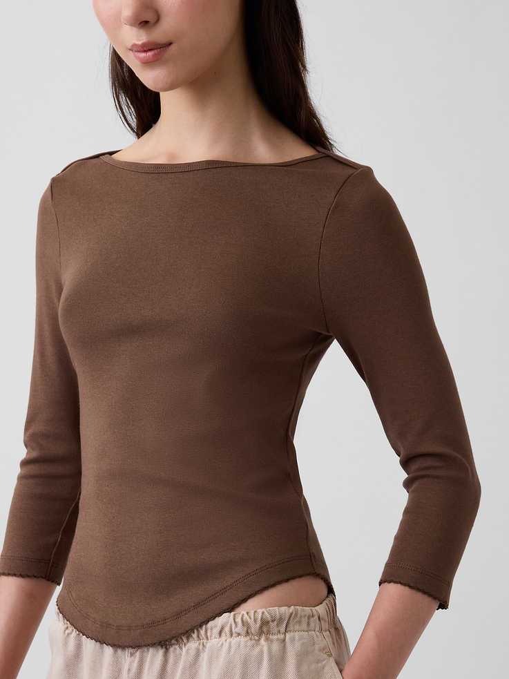 Image number 4 showing, Modern Boatneck T-Shirt