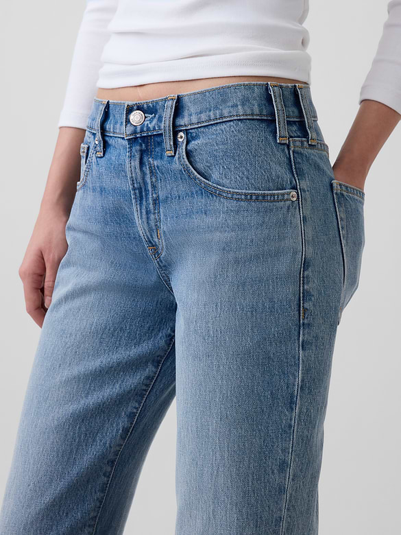 Mid Rise Relaxed Flare Jeans