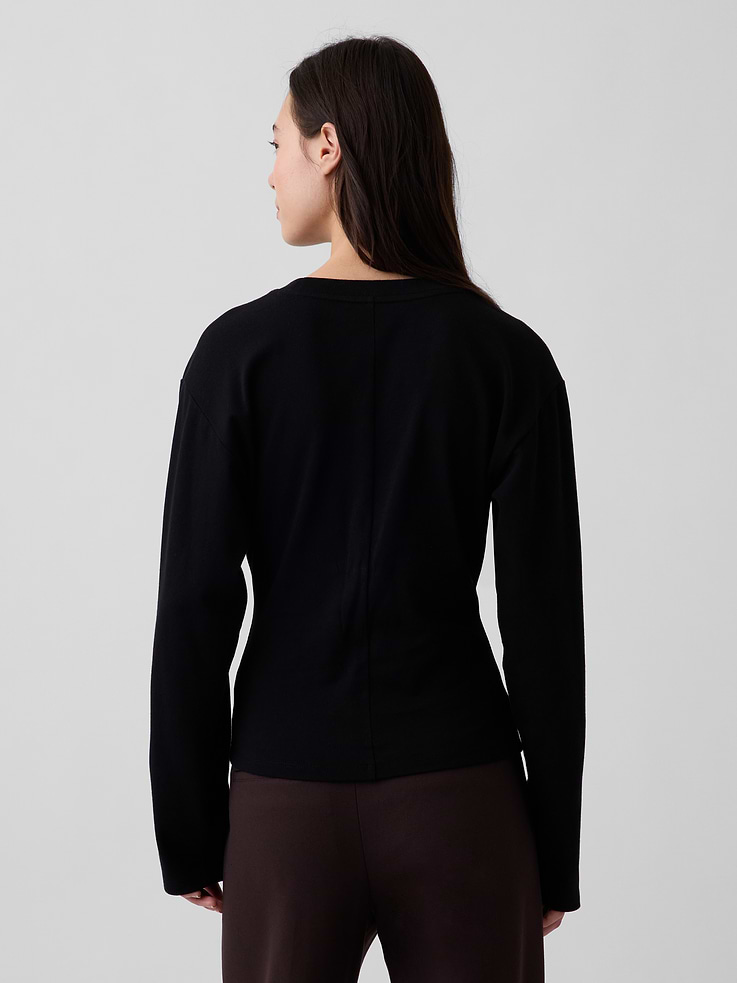 Image number 3 showing, Knit Fitted-Waist T-Shirt