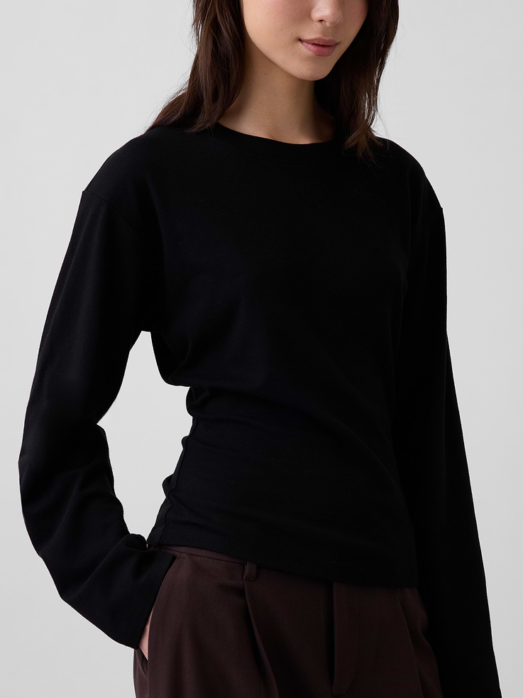 Image number 4 showing, Knit Fitted-Waist T-Shirt