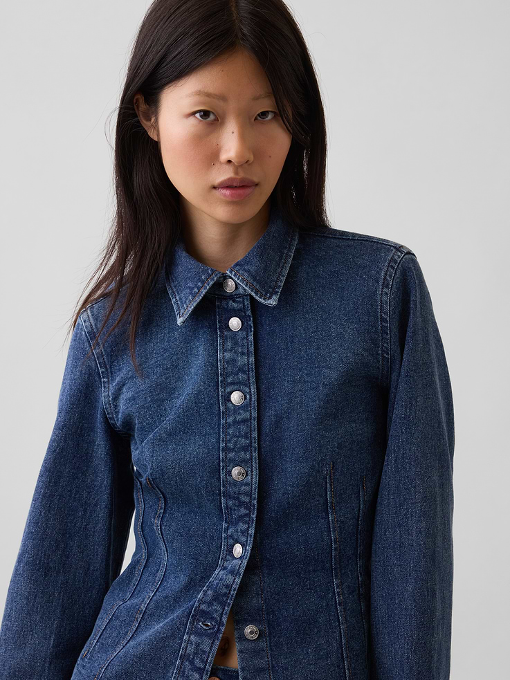 Image number 4 showing, Denim Fitted Shirt