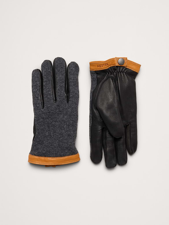 Deerskin Leather & Wool Tricot Gloves by Hestra