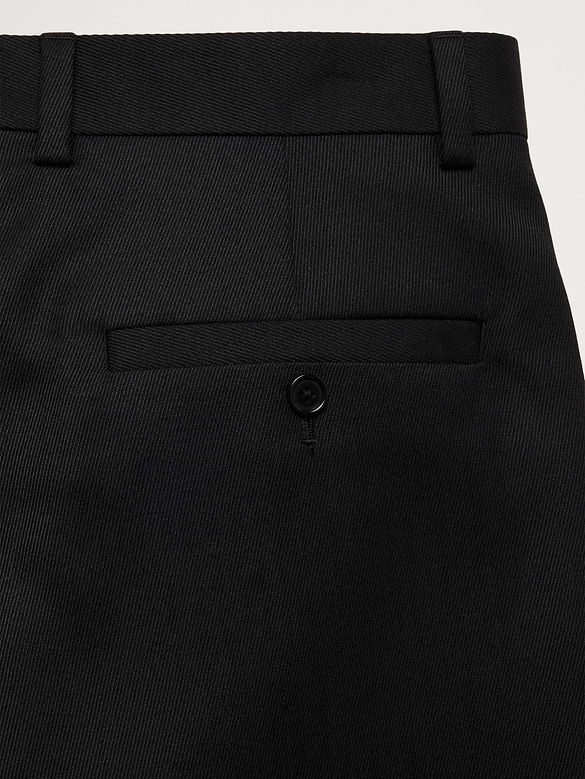 Loose Pleated Twill Suit Pant