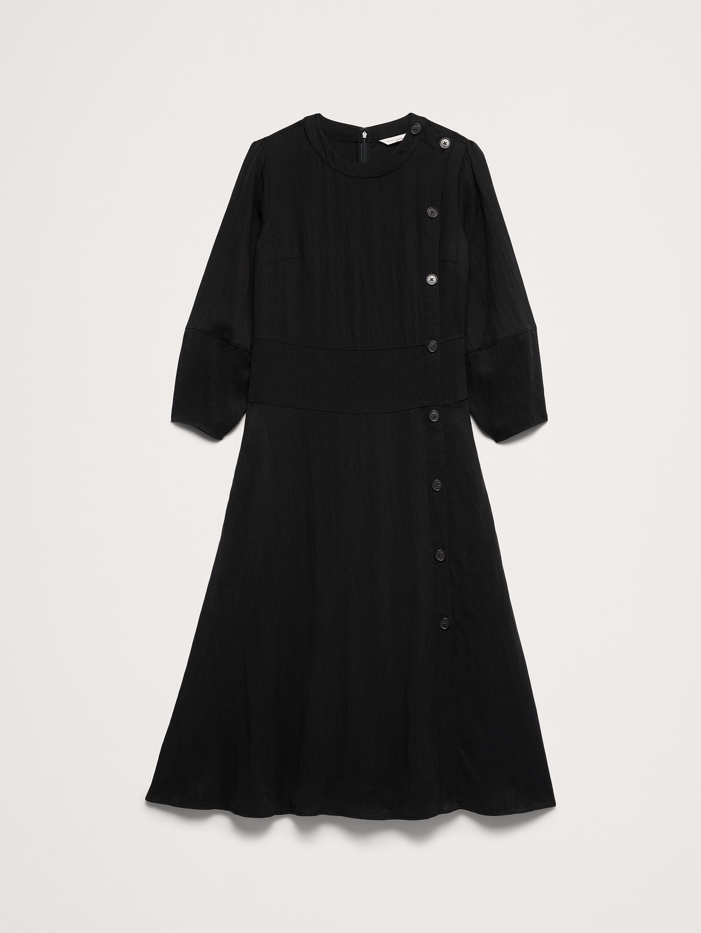Image number 5 showing, Drapey Twill Button Midi Dress