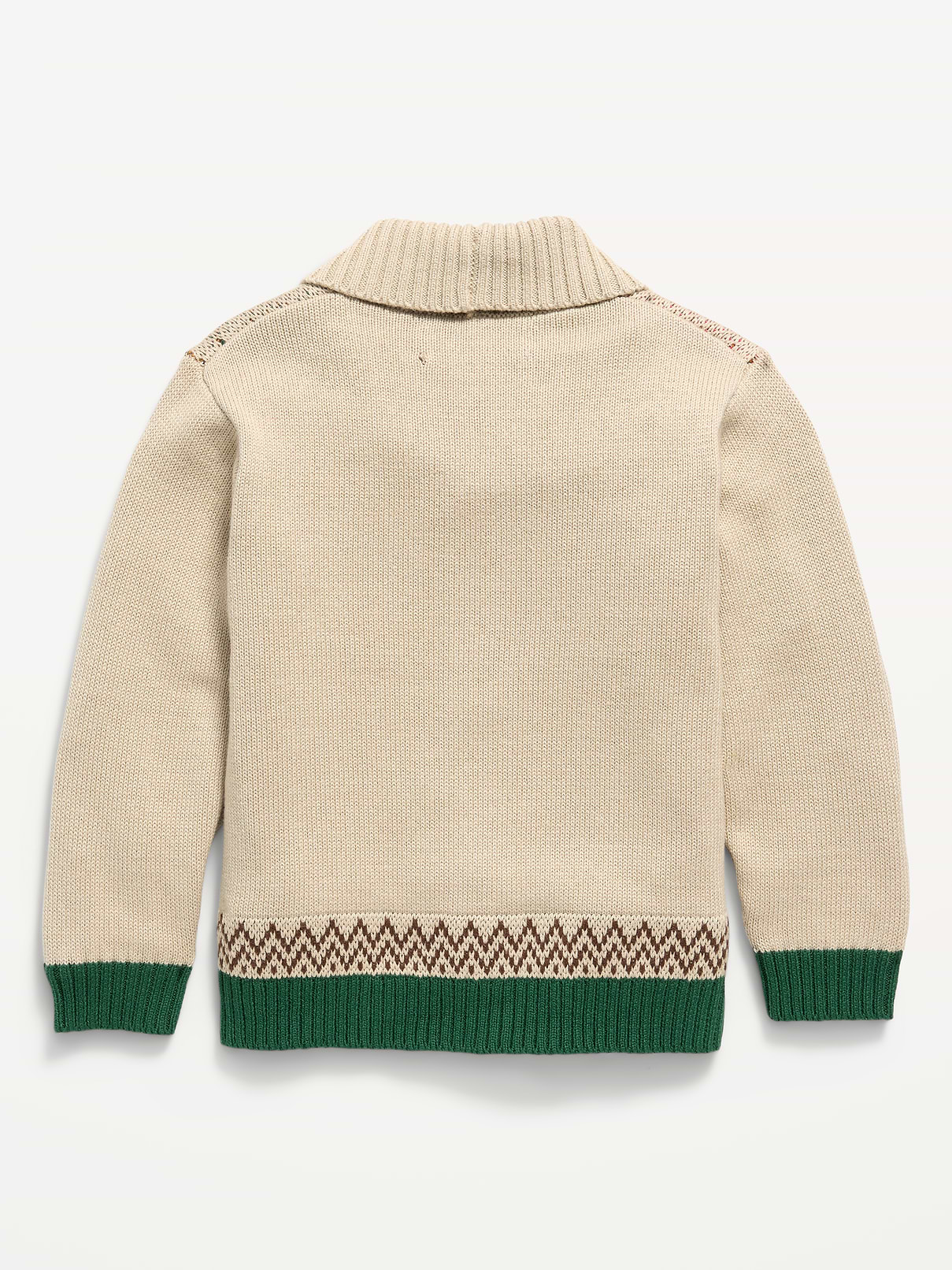 Image 3 of 3, Oversized Shawl-Collar Cardigan Sweater for Toddler Boys