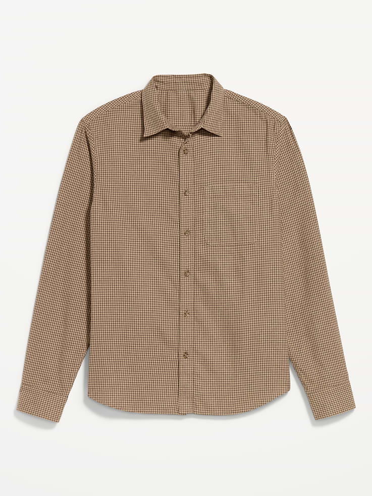 Image 4 of 4, Relaxed Long-Sleeve Flannel Pocket Shirt