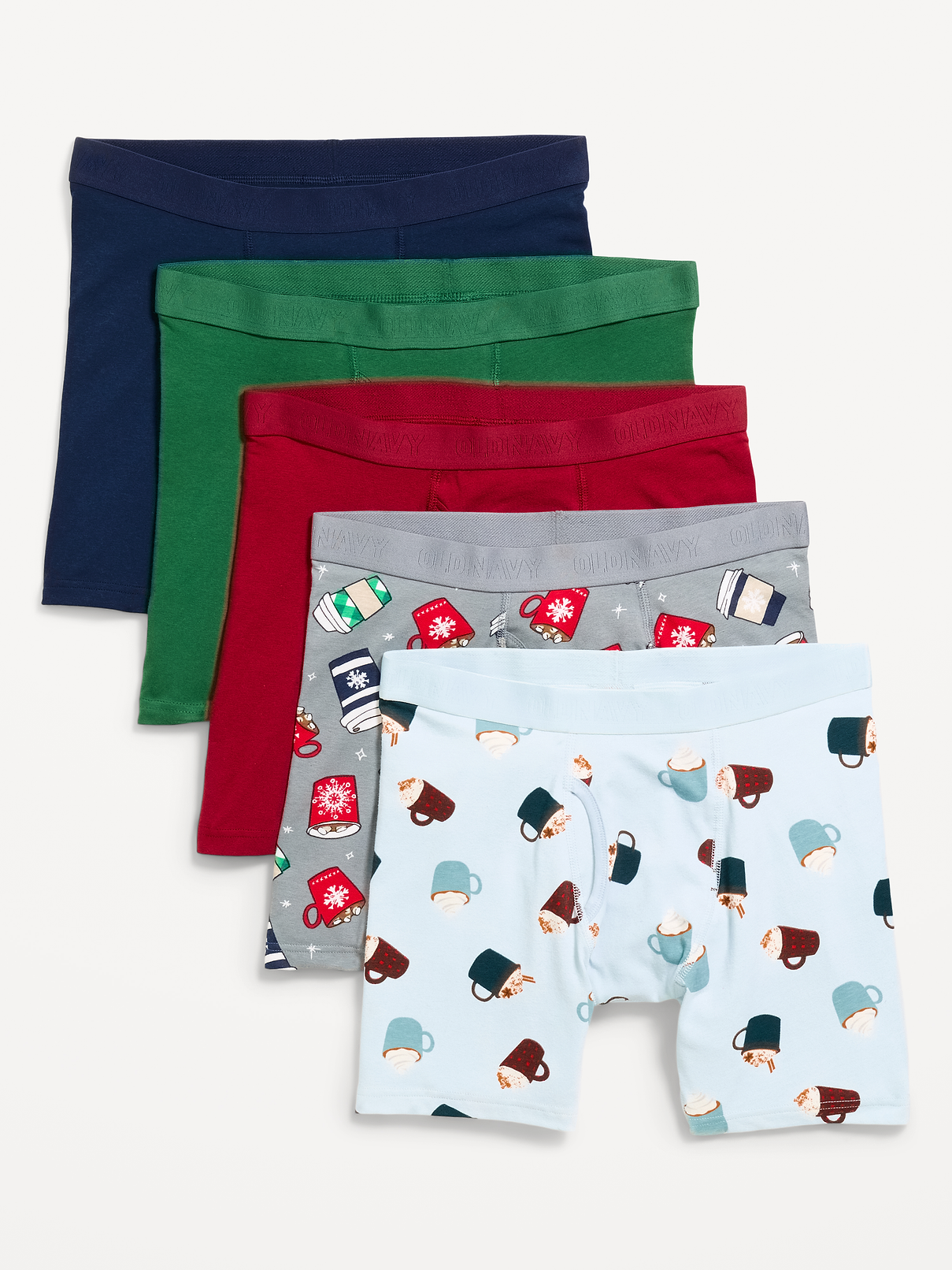 Image 1 de 1, Le paquet comprend 5 caleçons boxeurs avec des couleurs et motifs variés., Taille élastique confortable., Braguette sur le devant., Produit #1183069