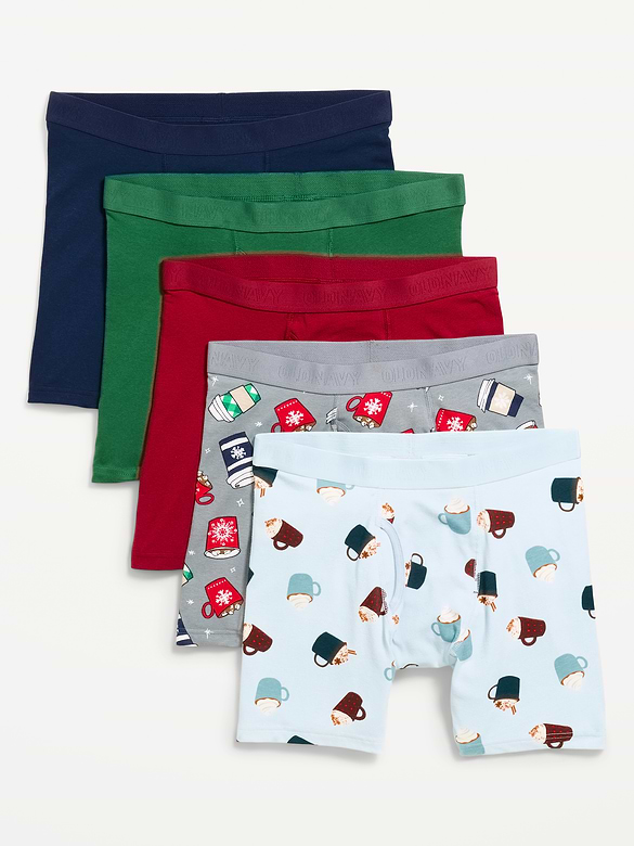 5-Pack Soft-Washed Boxer Briefs -- 6.25-inch inseam