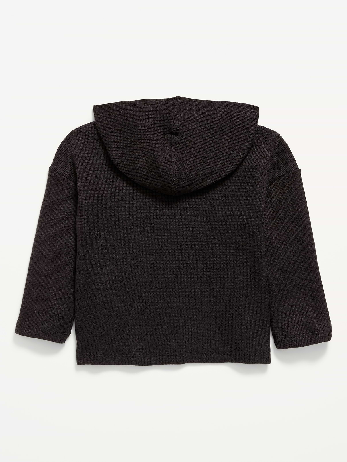 Image 2 of 2, Oversized Waffle-Knit Pullover Hoodie for Toddler Boys