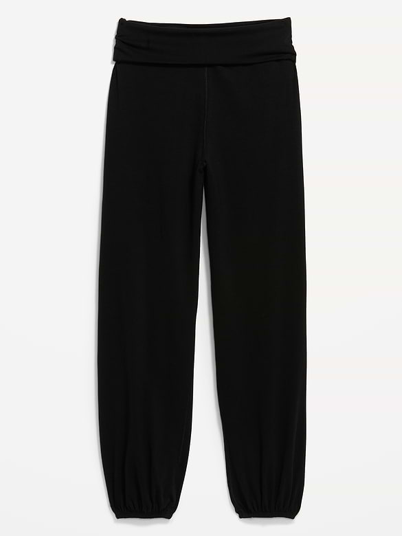 Fold-Over Waist Fitted Joggers