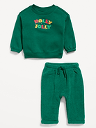 Image 2 of 2, Cozy Graphic Sweatshirt and Pants Set for Baby