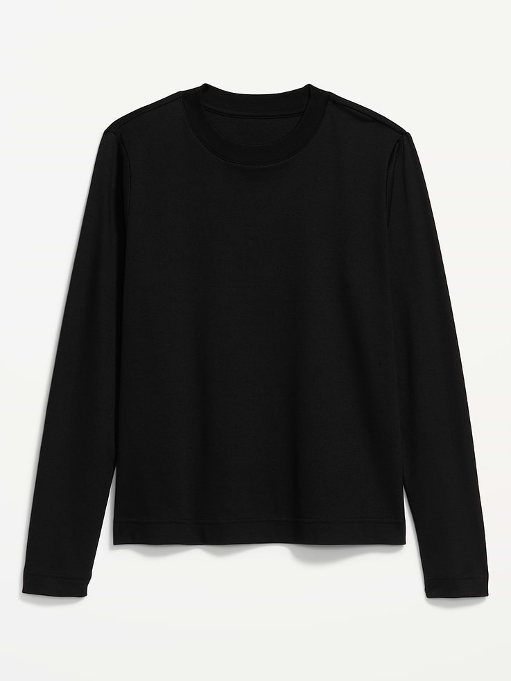 Image 4 of 8, Heavyweight Long-Sleeve Crew-Neck T-Shirt